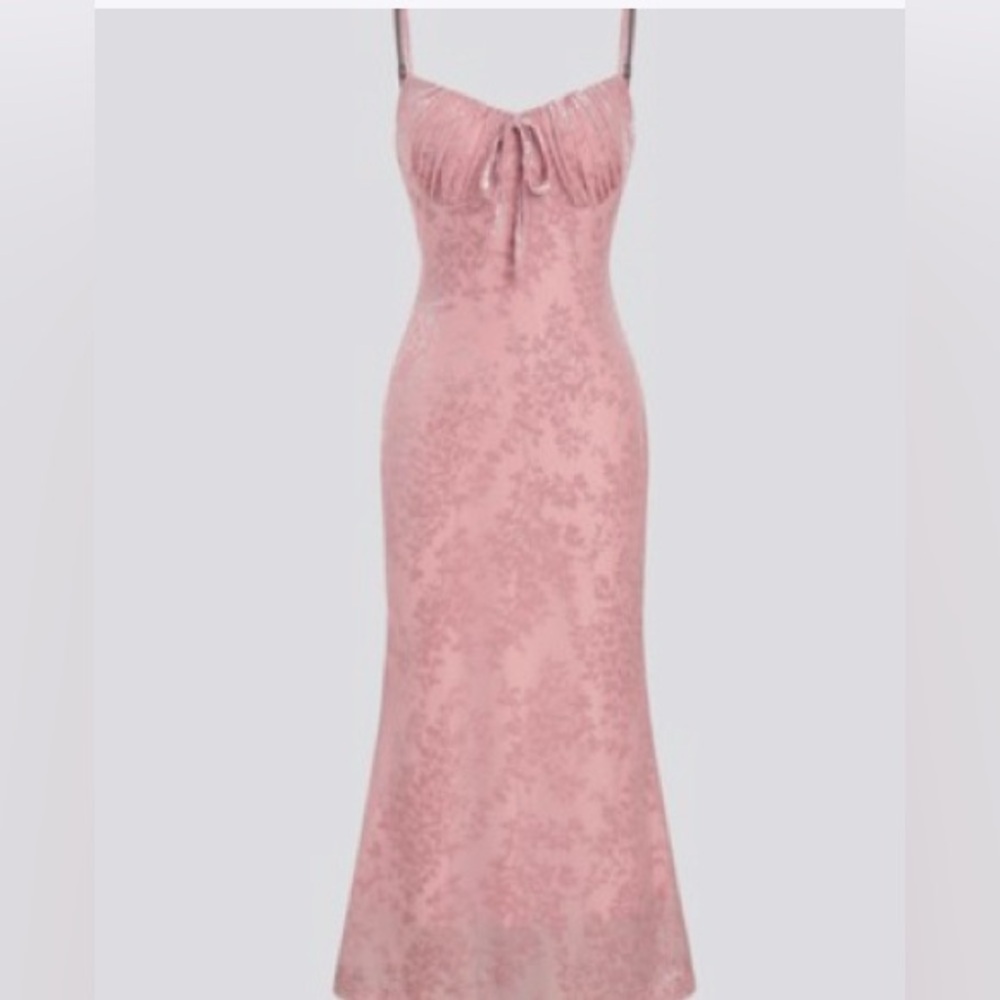 Sweetheart floral knotted midi dress